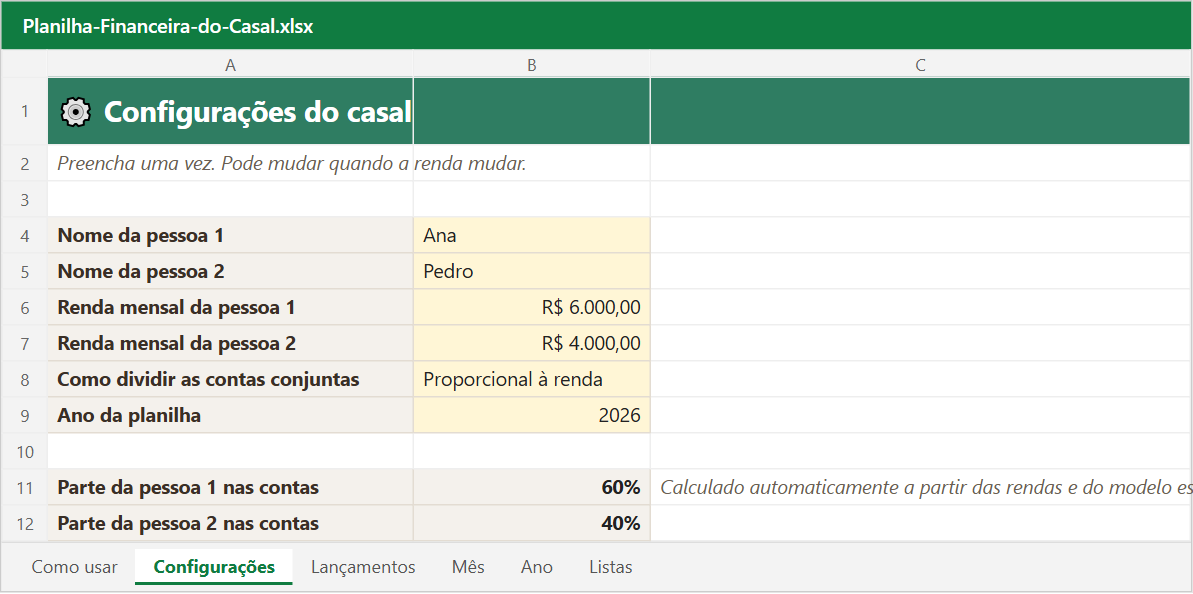 Prévia: Divisão proporcional à renda